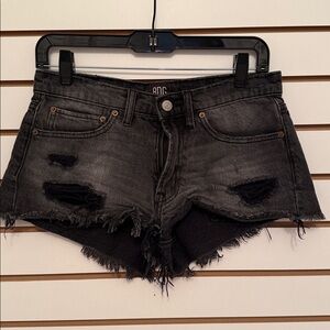 BDG Black Distressed Denim Shorts